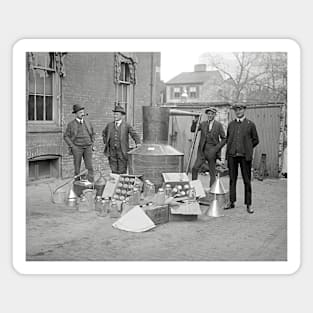 Prohibition Agents with Moonshine Still, 1922. Vintage Photo Magnet